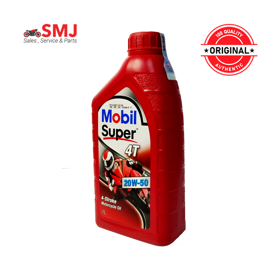 Fully Synthetic Oil Bike Oil Change Period Mobil Super 4T 20W-50