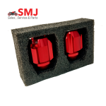 Goya Branded Alloy Gutli Aluminum Motorcycle Front Slider Protection Cap-Red Color