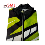 Windbreaker or Dust Coat For Bikers-Black And Yellow